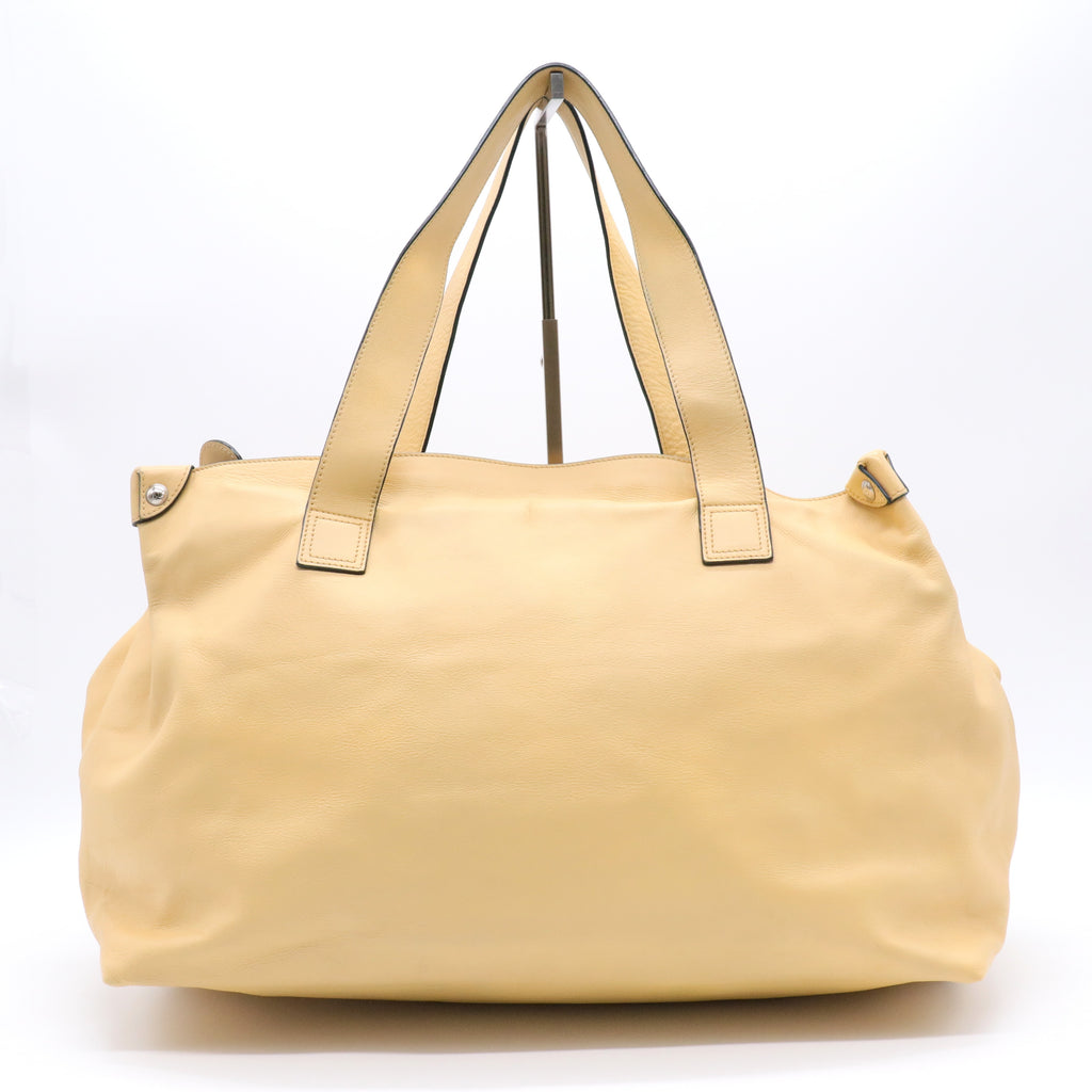 Soft Lambskin CC Logo Chain Handle Large Hobo Shoulder Bag