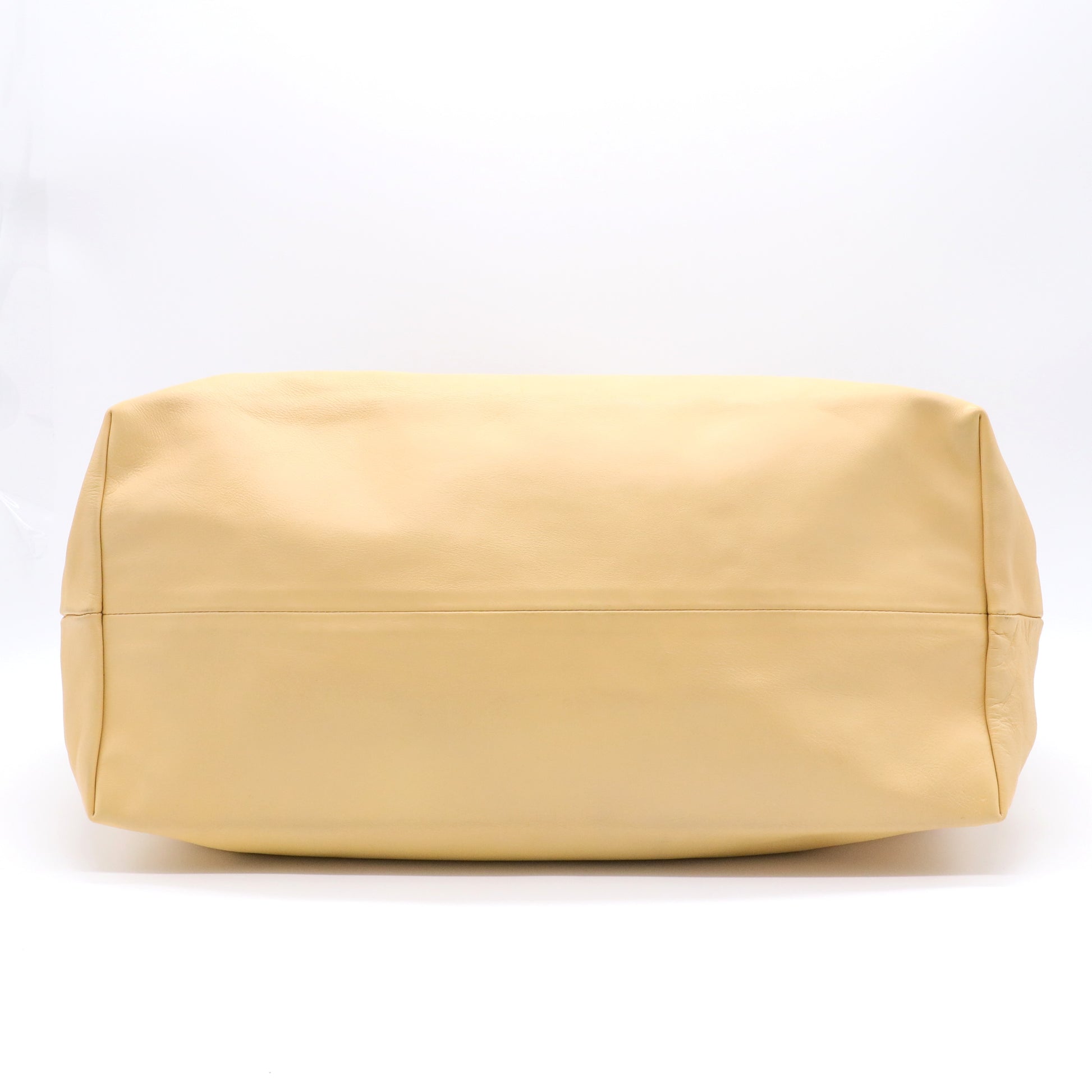 Soft Lambskin CC Logo Chain Handle Large Hobo Shoulder Bag