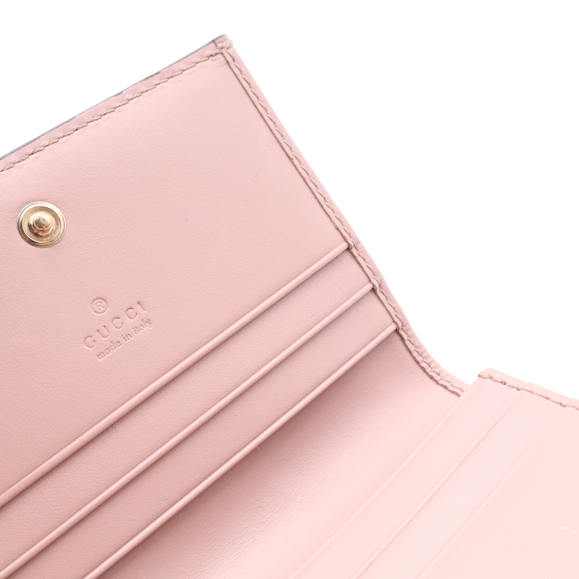 Gucci Signature Leather Bow Card Case Wallet W21165