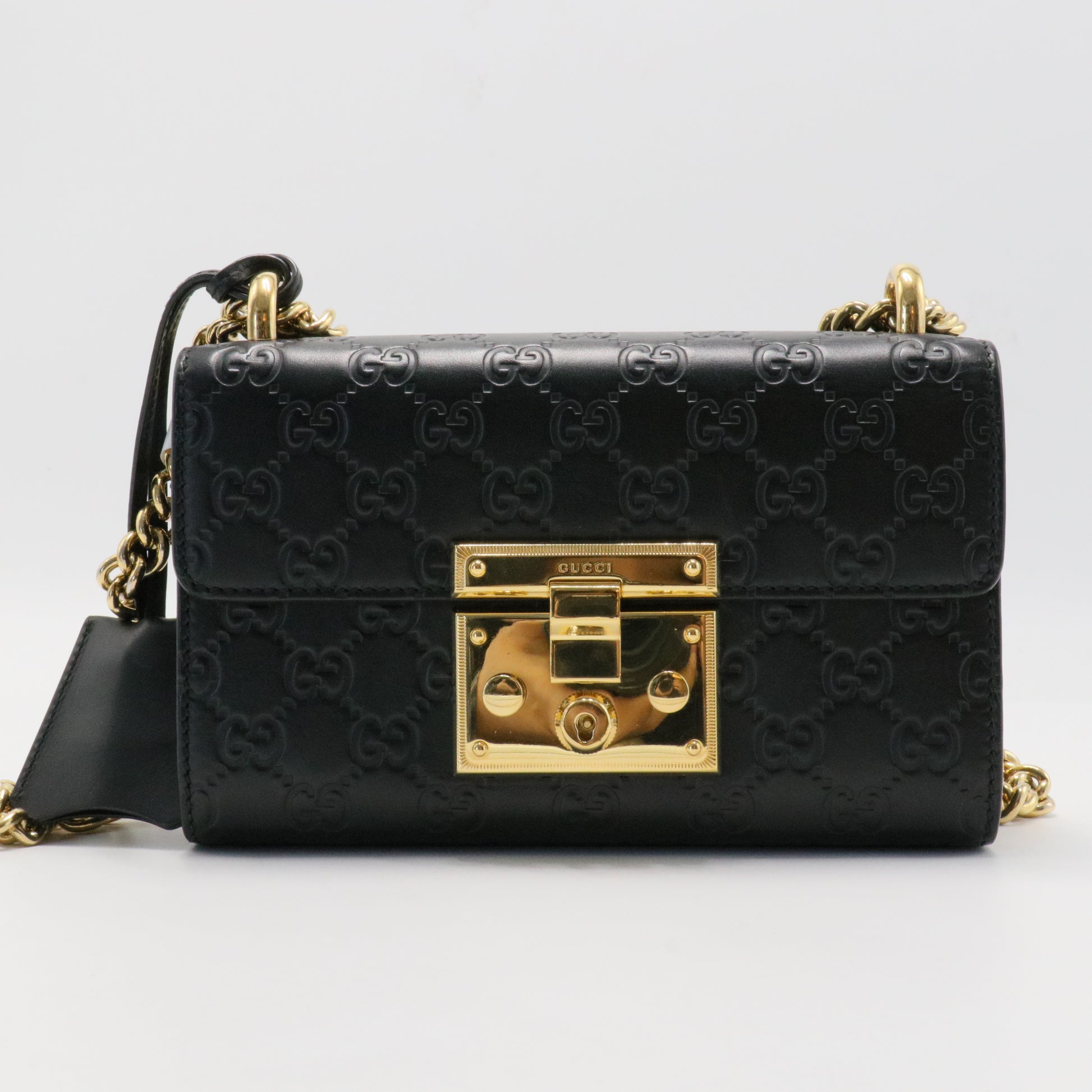Padlock Shoulder Bag Guccissima Leather Small