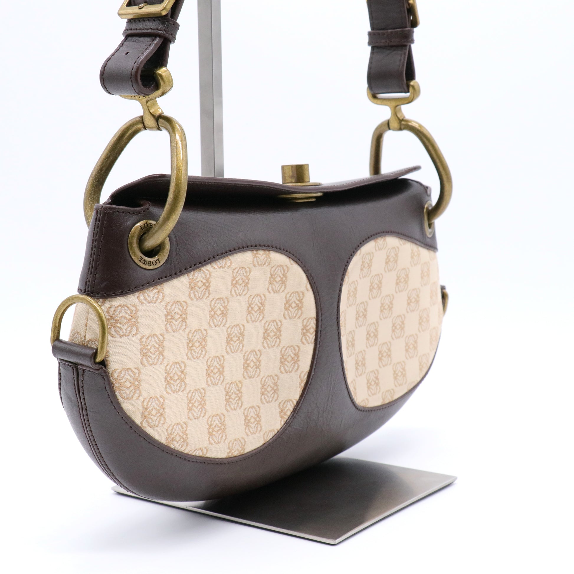 Women's Shoulder Bag Brown Beige twins