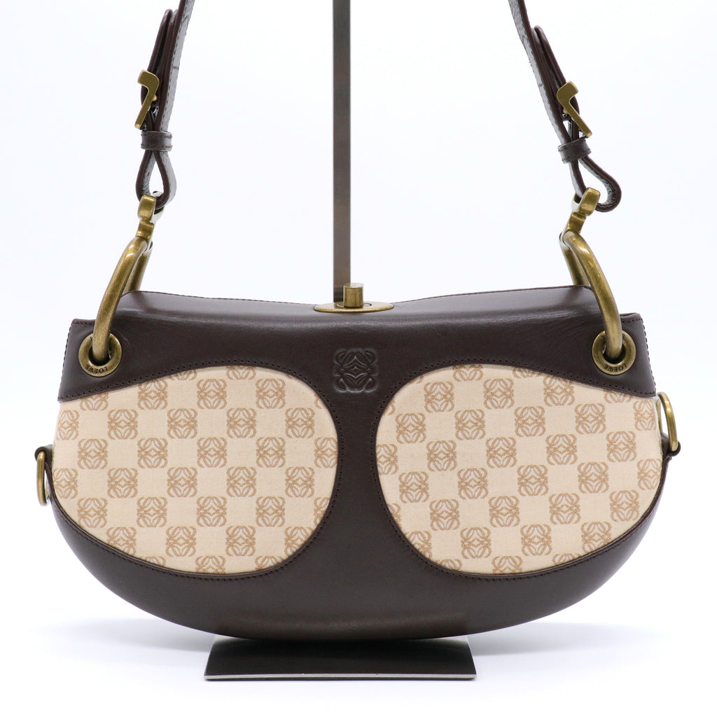 Women's Shoulder Bag Brown Beige twins