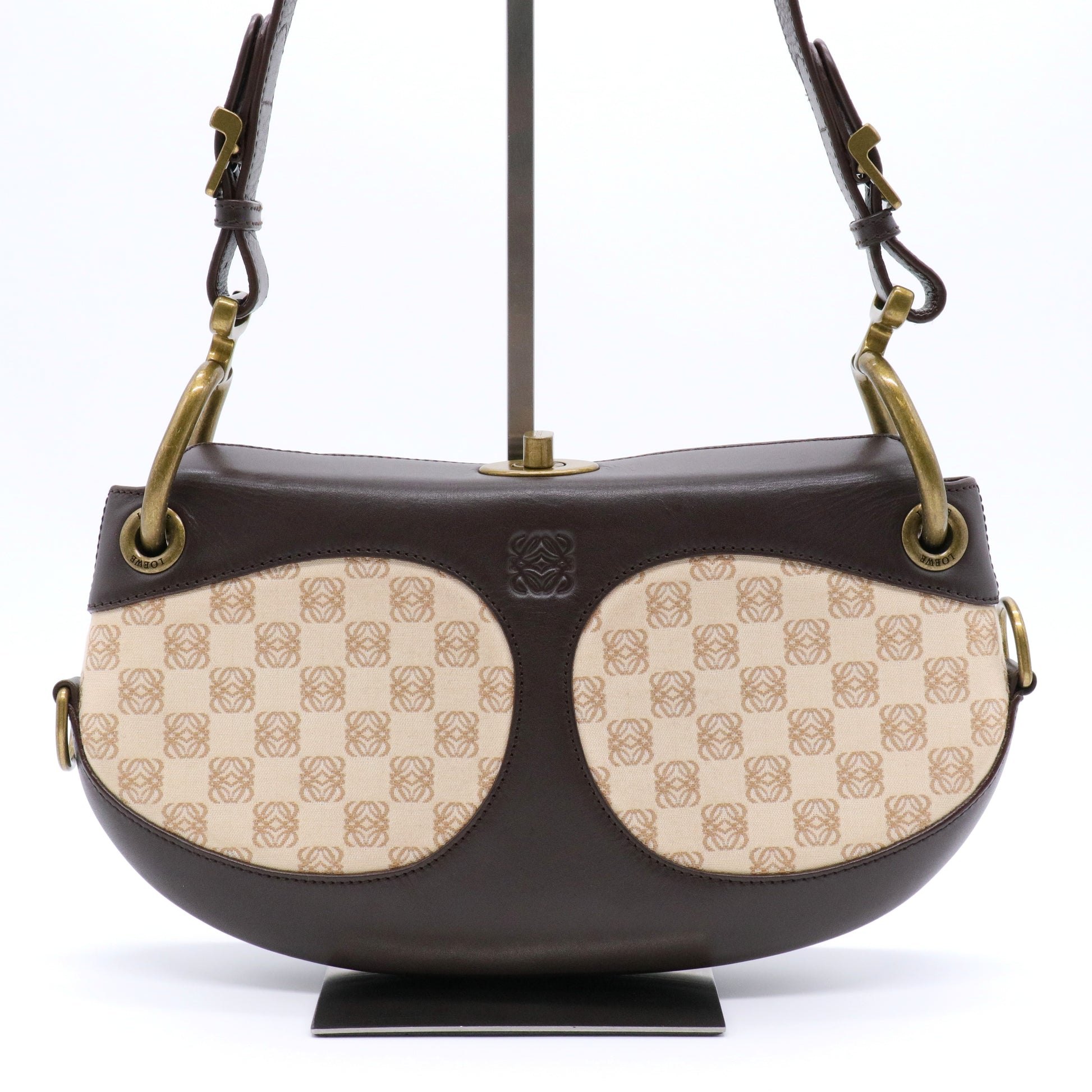 Women's Shoulder Bag Brown Beige twins