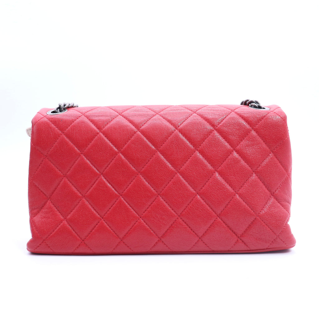 Red Caviar Leather Classic Flap Bag twins