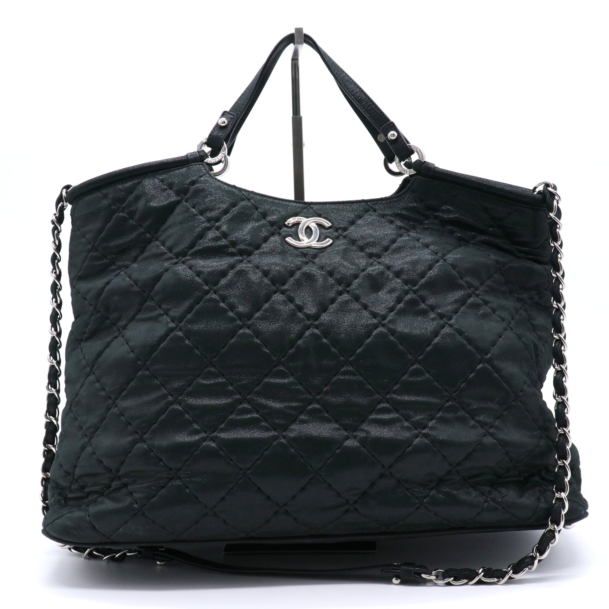 Spiral Sea Hit Tote Quilted Iridescent Calfskin Large