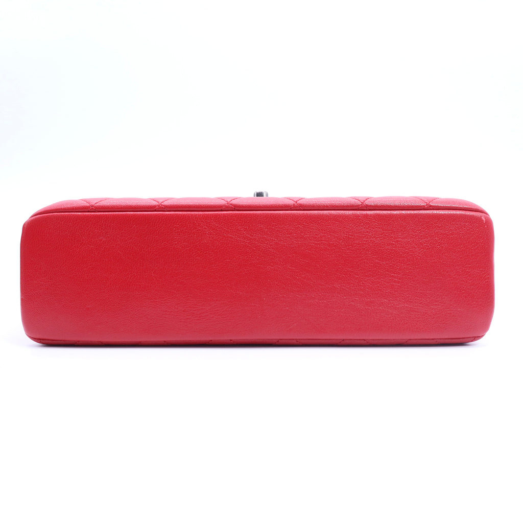 Red Caviar Leather Classic Flap Bag twins