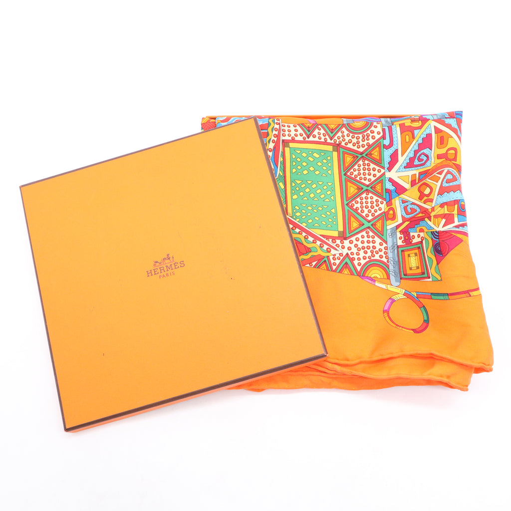 Voyage en Étoffes Silk Scarf 90 W21095