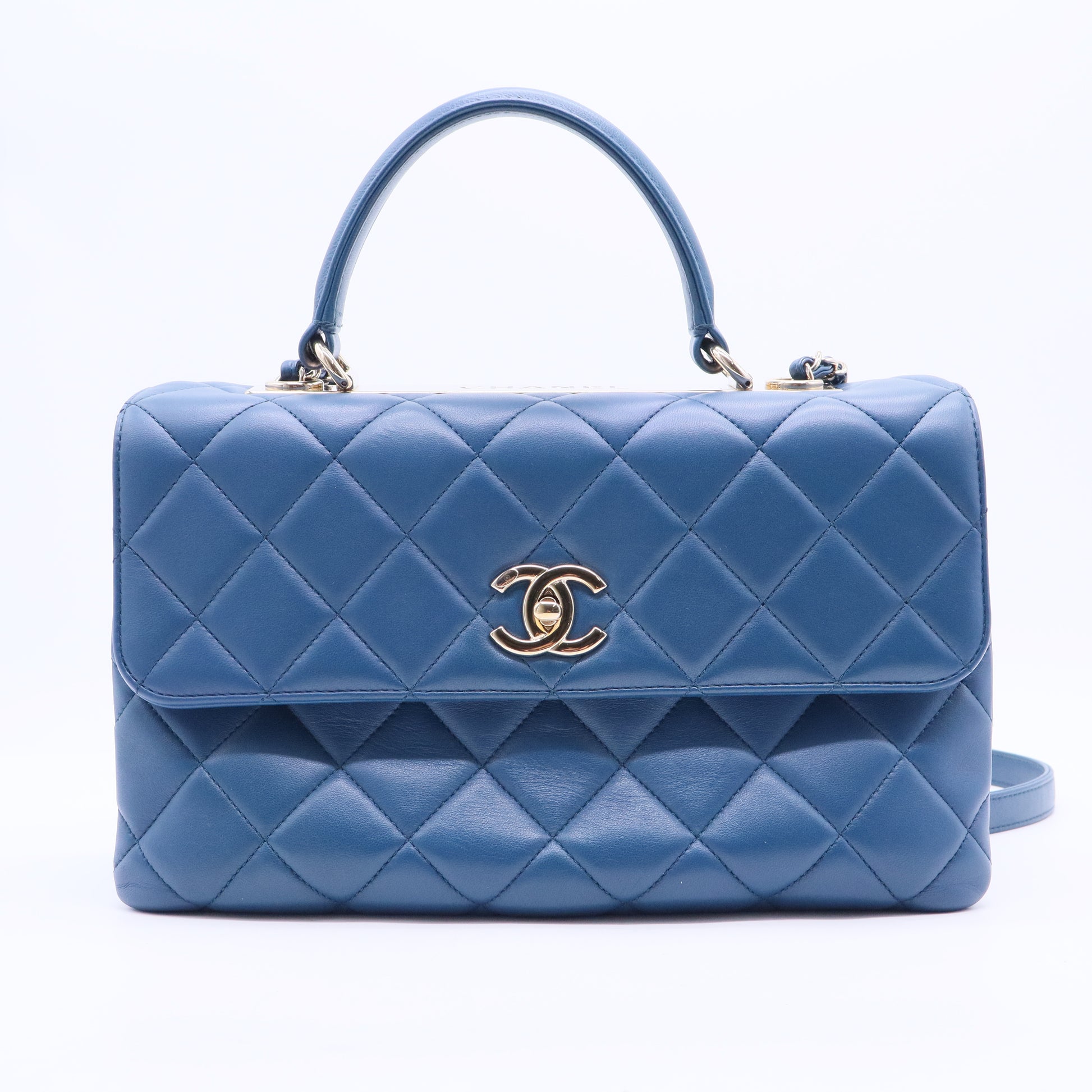 Trendy CC Top Handle Bag Quilted Lambskin Medium B20065