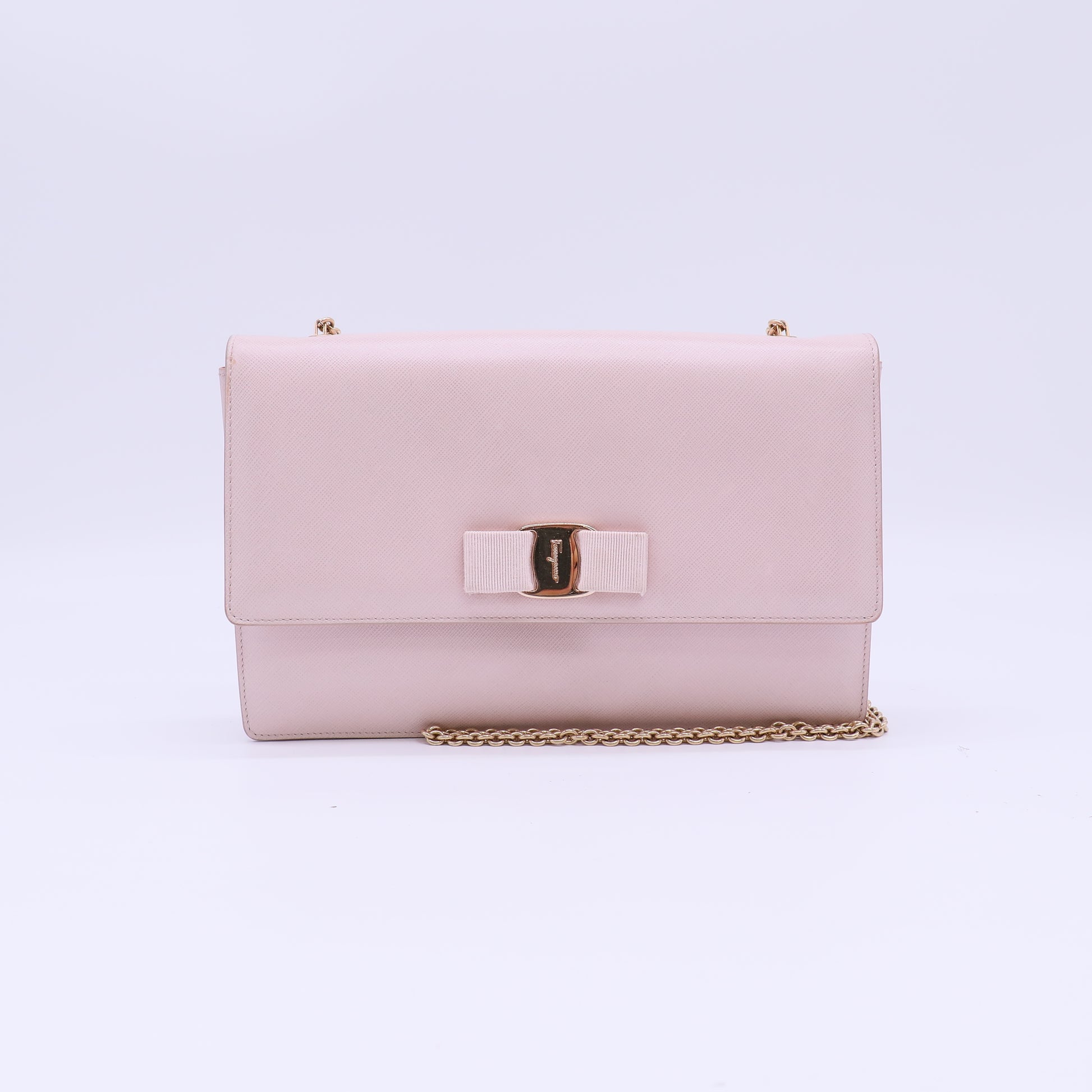 Salvatore Ferragamo Ginny Saffiano Leather Shoulder Bag B22895