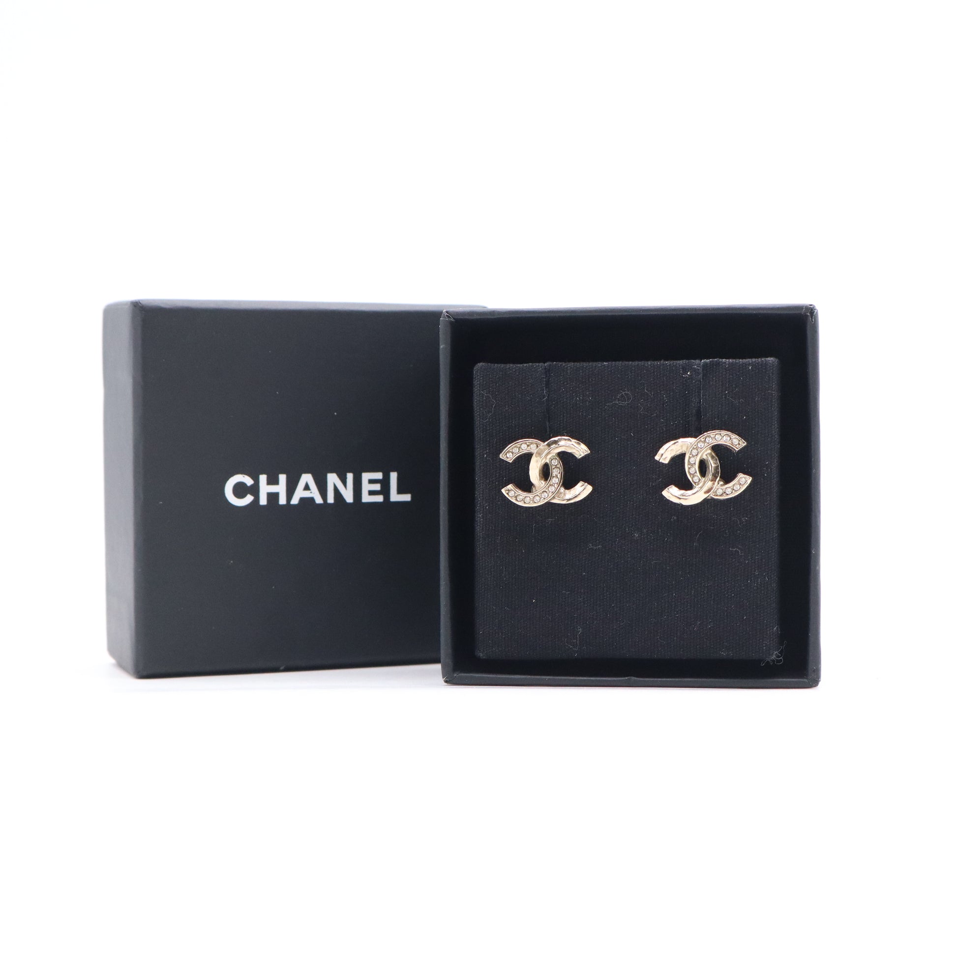 Gold CC diamante earrings  W21094