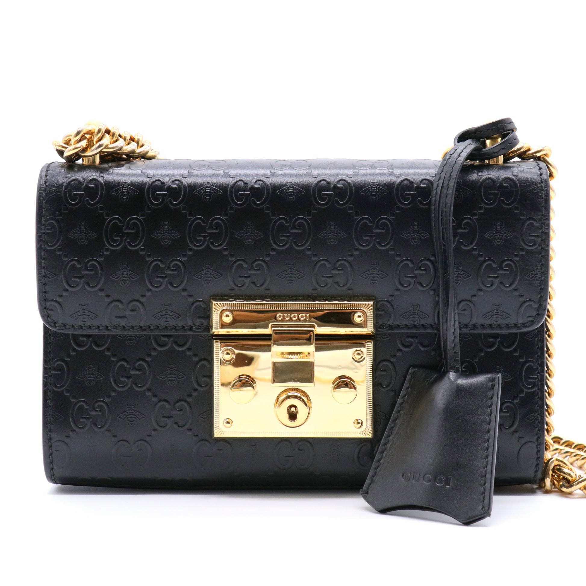Gucci Padlock Shoulder Bag Guccissima Leather Small