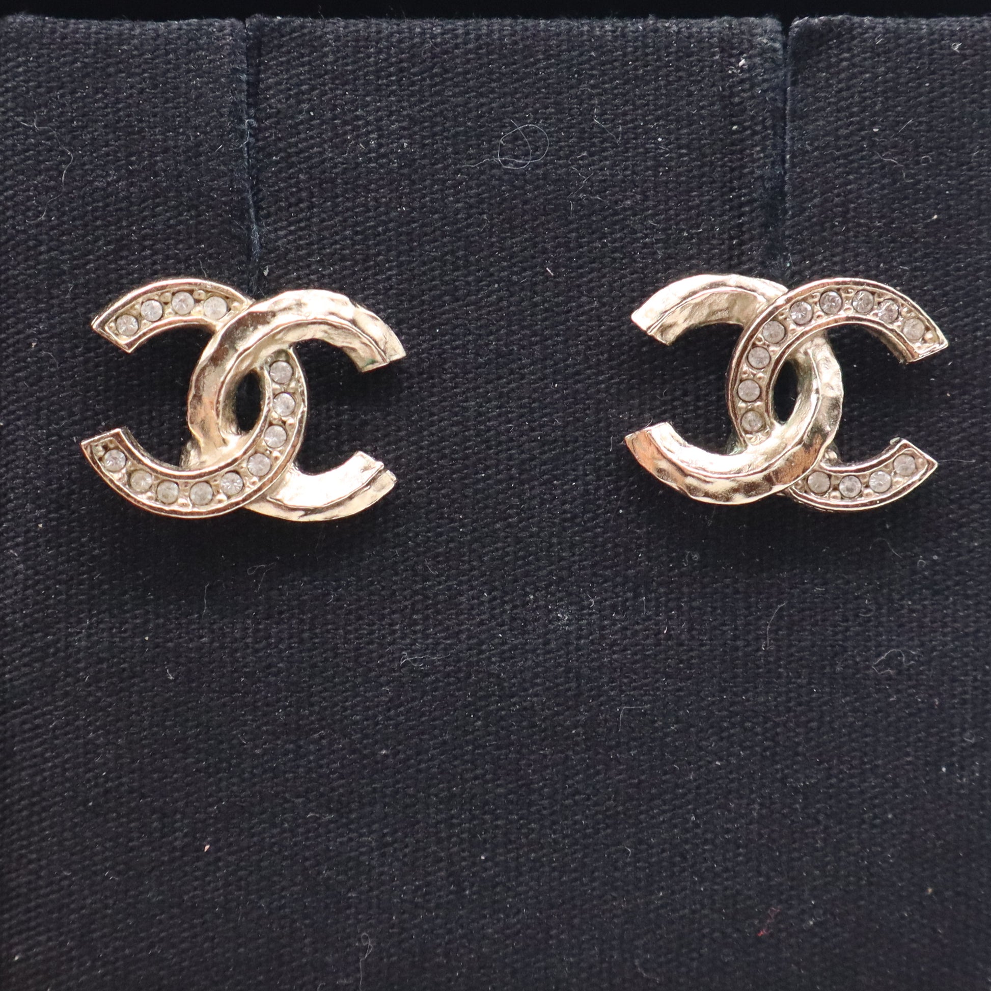 Gold CC diamante earrings  W21094