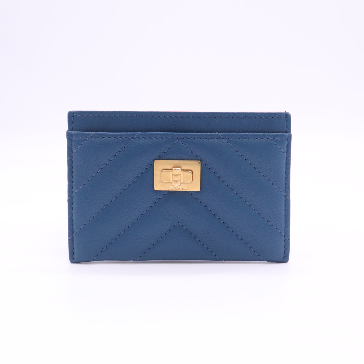 Chanel Chevron 2.55 Reissue Flat Card Holder Twins W23517