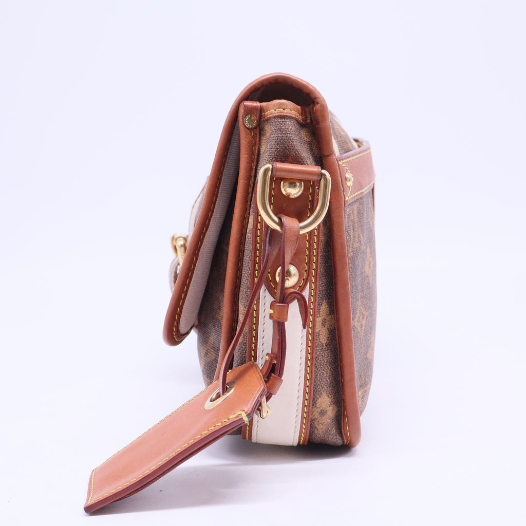 Monogram Rayures Tisse Clutch Red