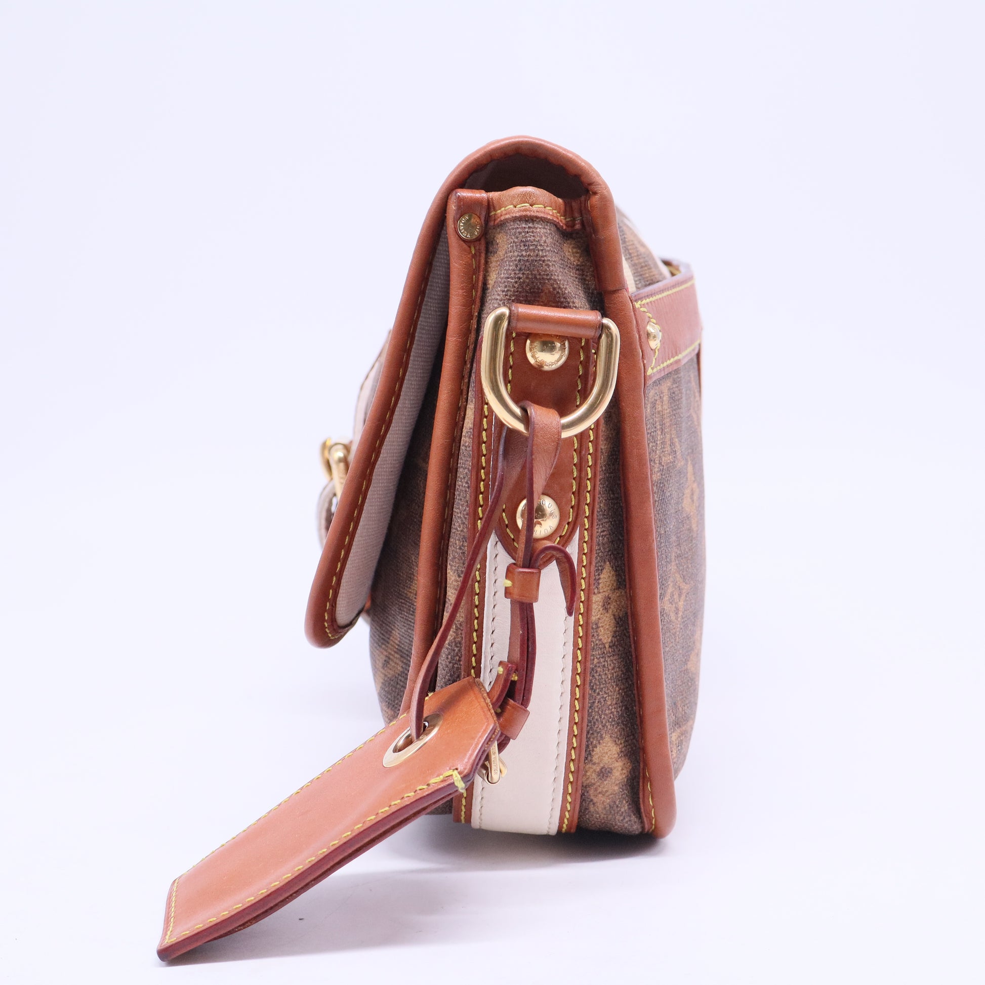 Monogram Rayures Tisse Clutch Red