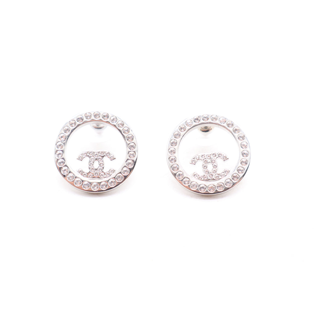 CC Crystal Circle Stud Earrings W21211