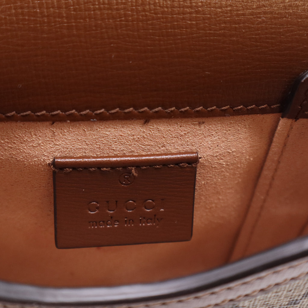 Horsebit 1955 Crossbody Bag GG Coated Canvas with Leather Mini Gisel