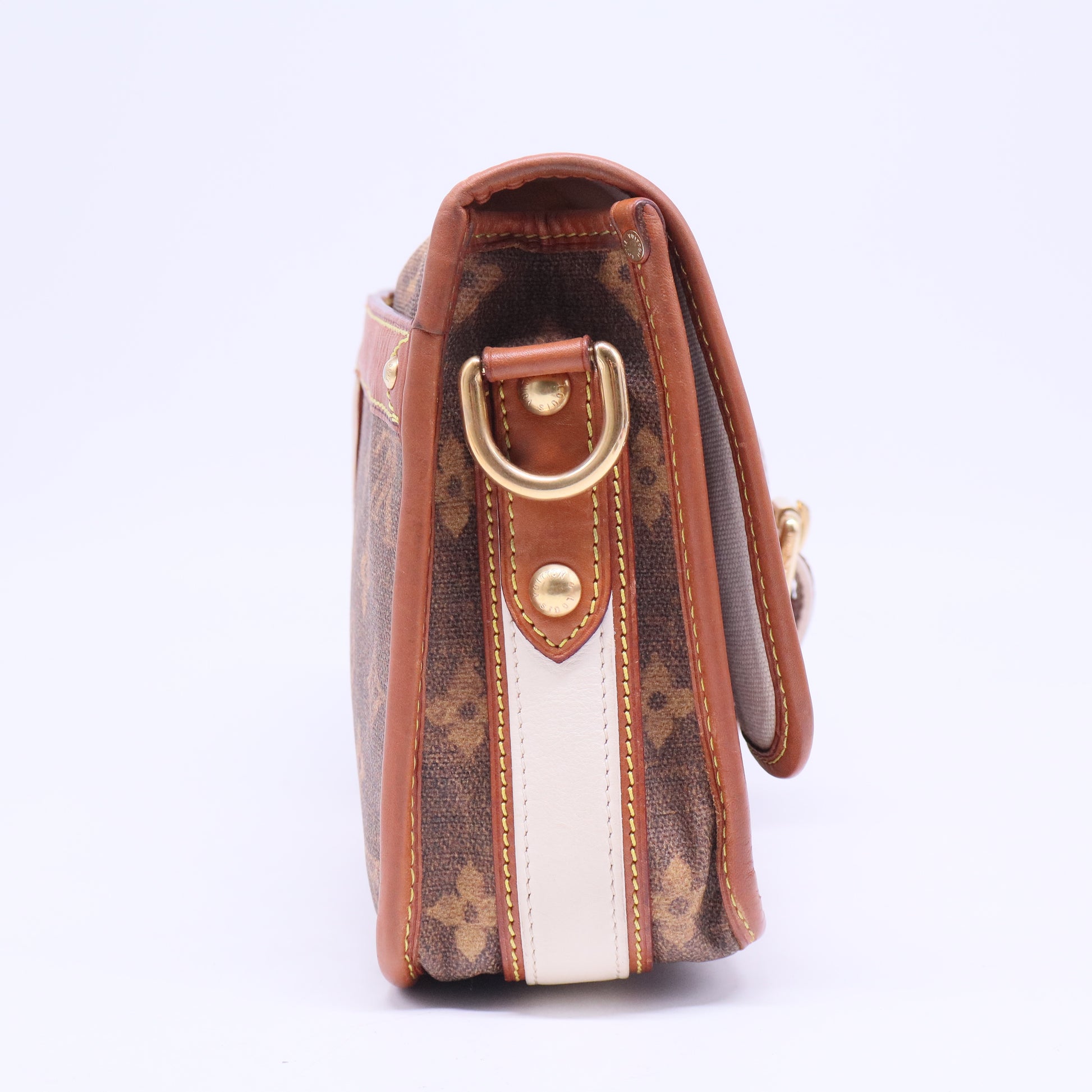 Monogram Rayures Tisse Clutch Red