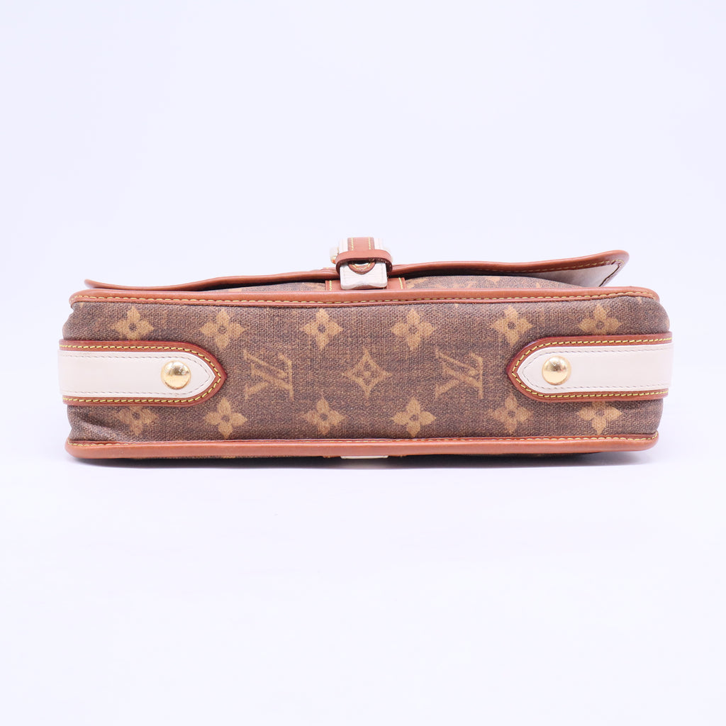 Monogram Rayures Tisse Clutch Red