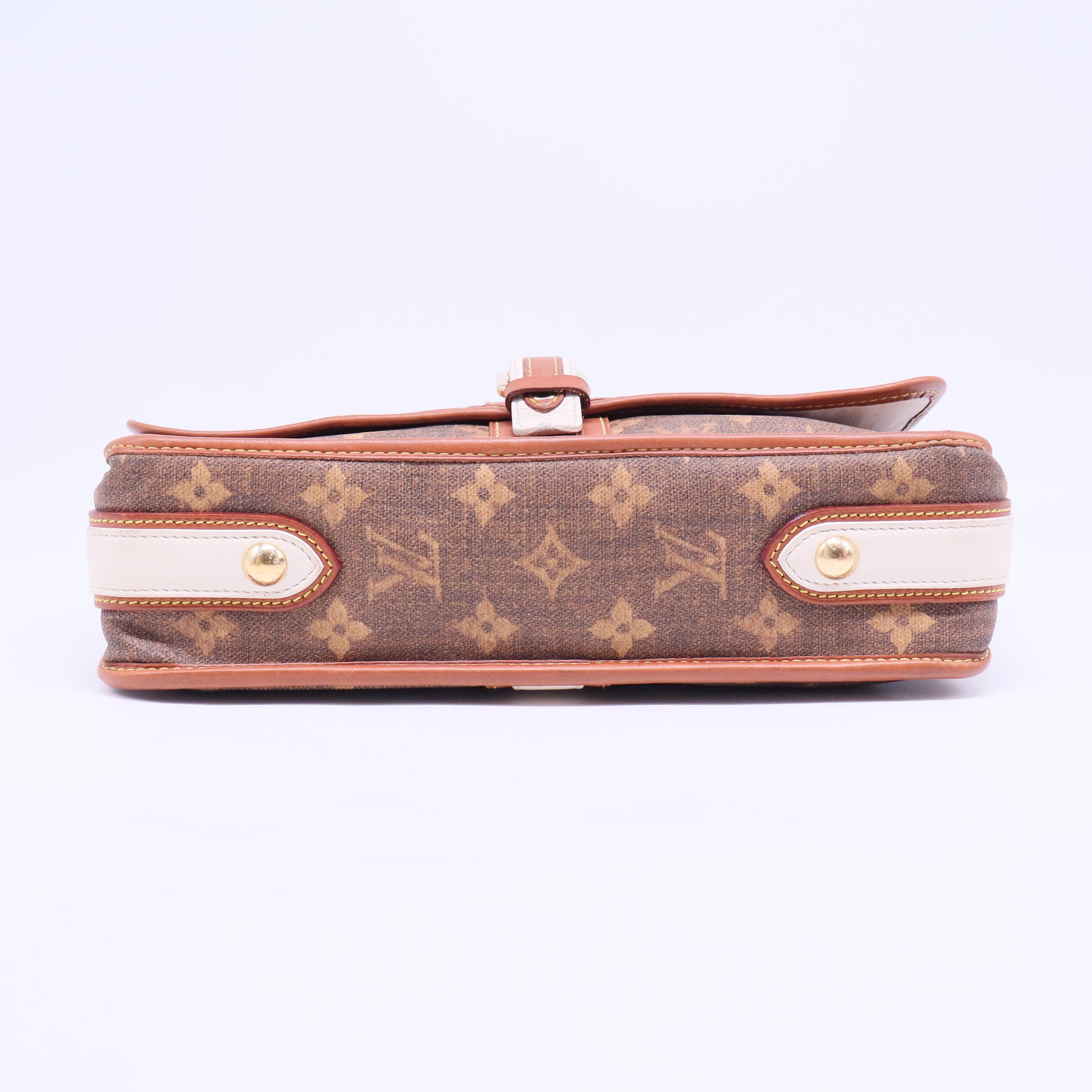 Monogram Rayures Tisse Clutch Red
