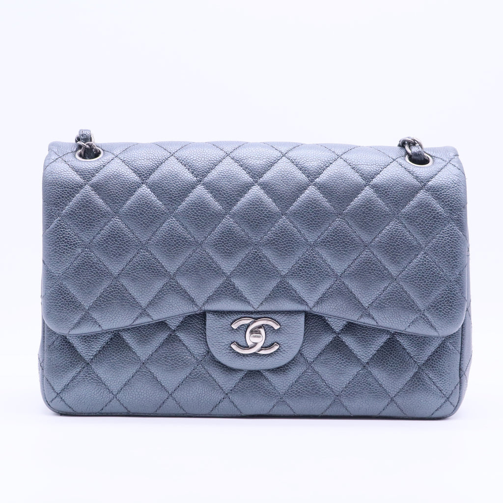 Classic Double Flap Bag Quilted Caviar Jumbo B12396