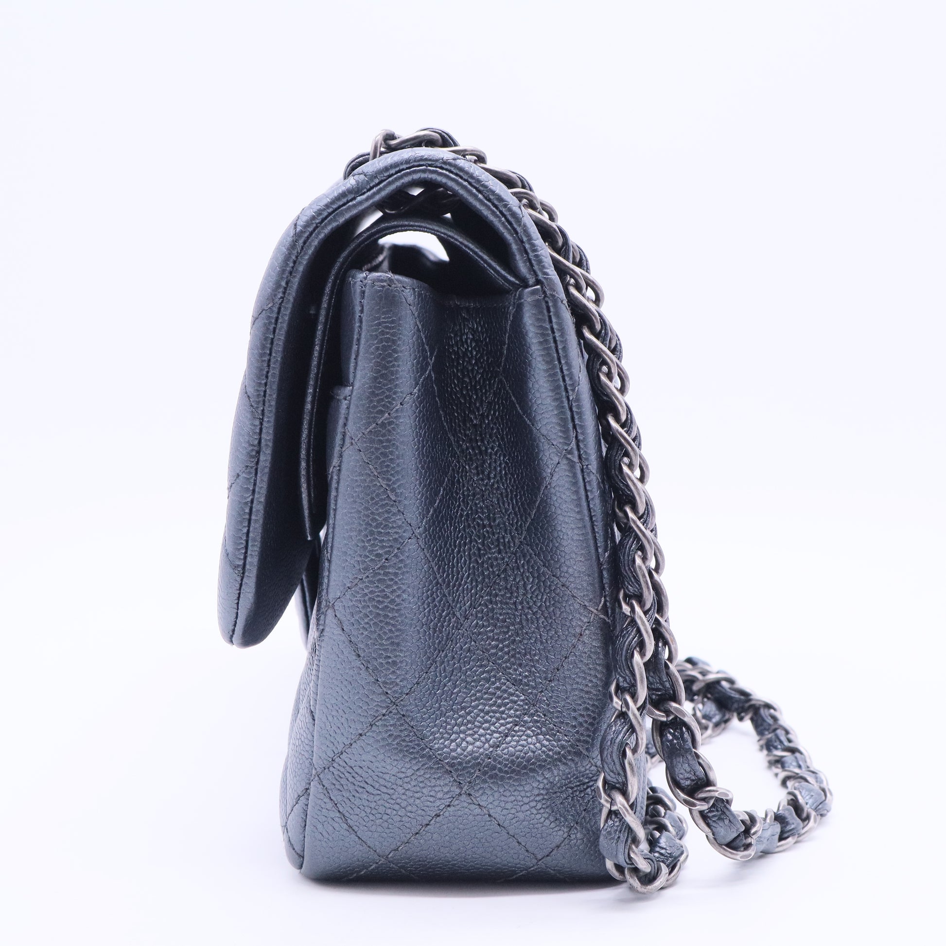 Classic Double Flap Bag Quilted Caviar Jumbo B12396