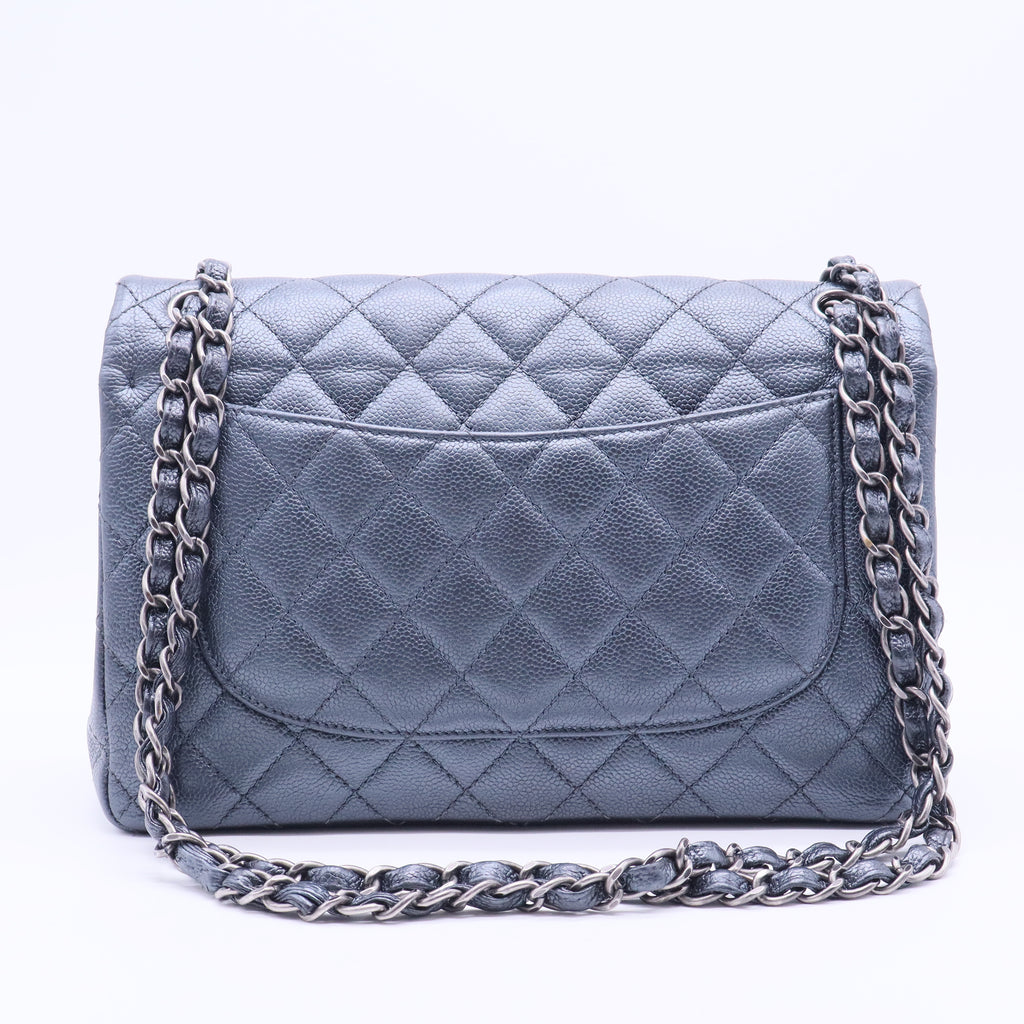 Classic Double Flap Bag Quilted Caviar Jumbo B12396