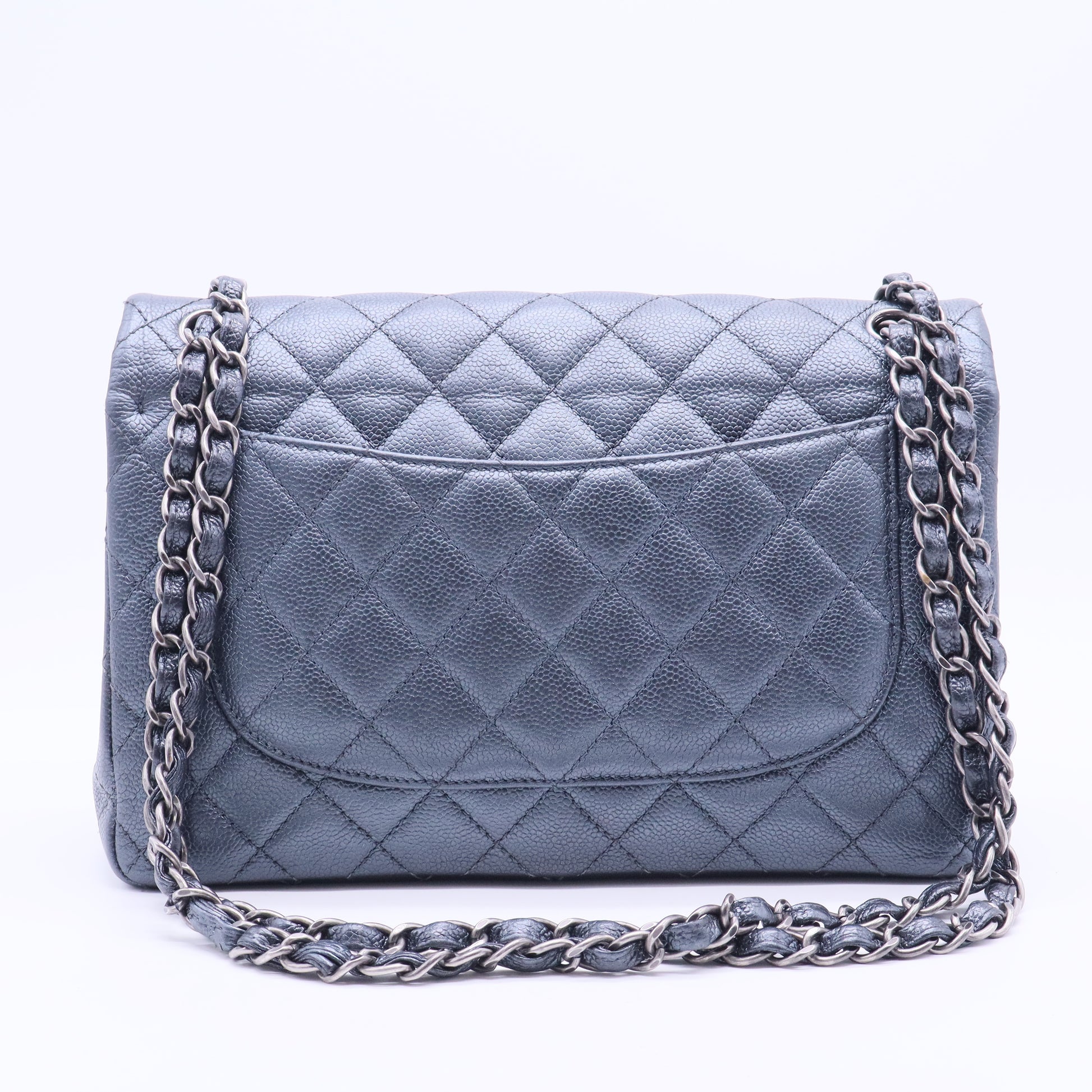 Classic Double Flap Bag Quilted Caviar Jumbo B12396