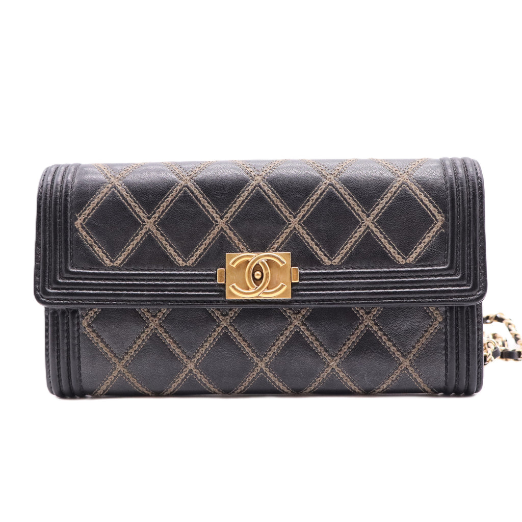Chanel Black Leather Wallet