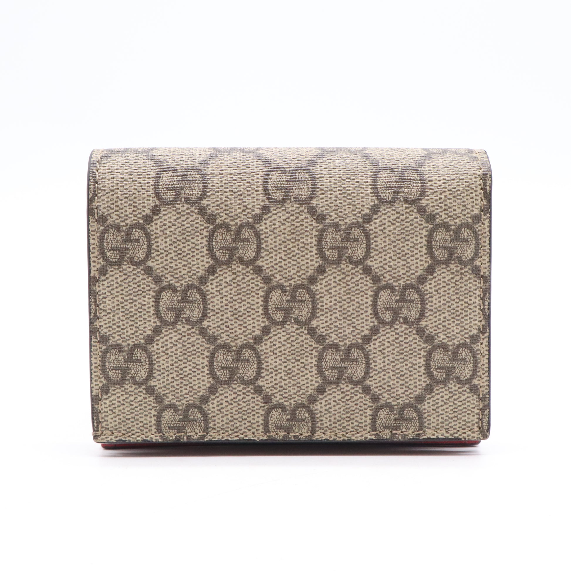 Gucci Cherry GG Supreme Card Case Wallet W21224