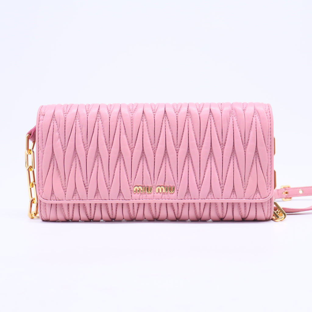 Matelassé long wallet W5952