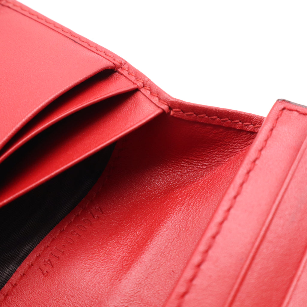 Gucci Cherry GG Supreme Card Case Wallet W21224