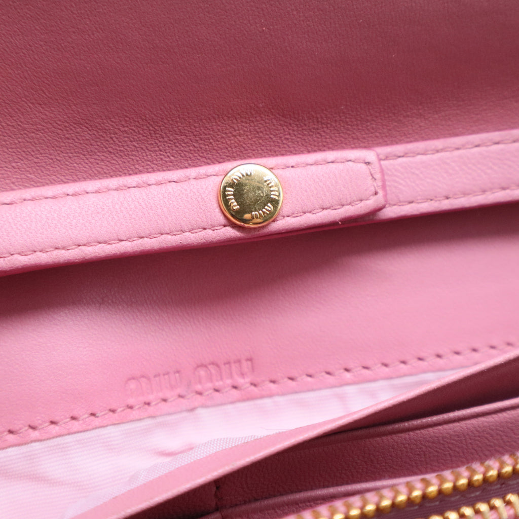 Matelassé long wallet W5952