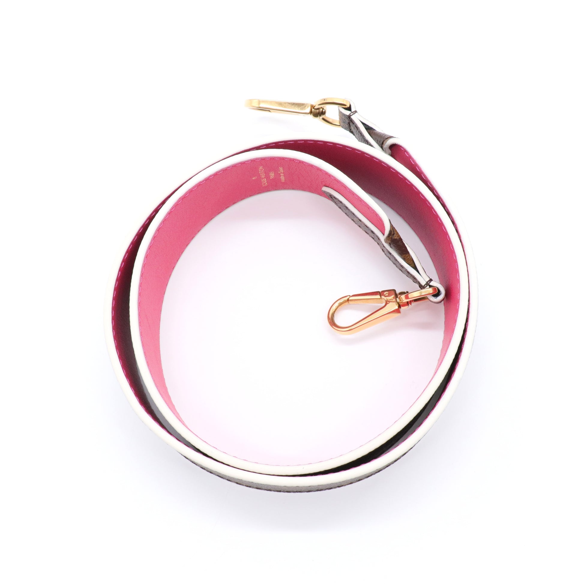 Monogram Bandouliere Shoulder Strap Pink
