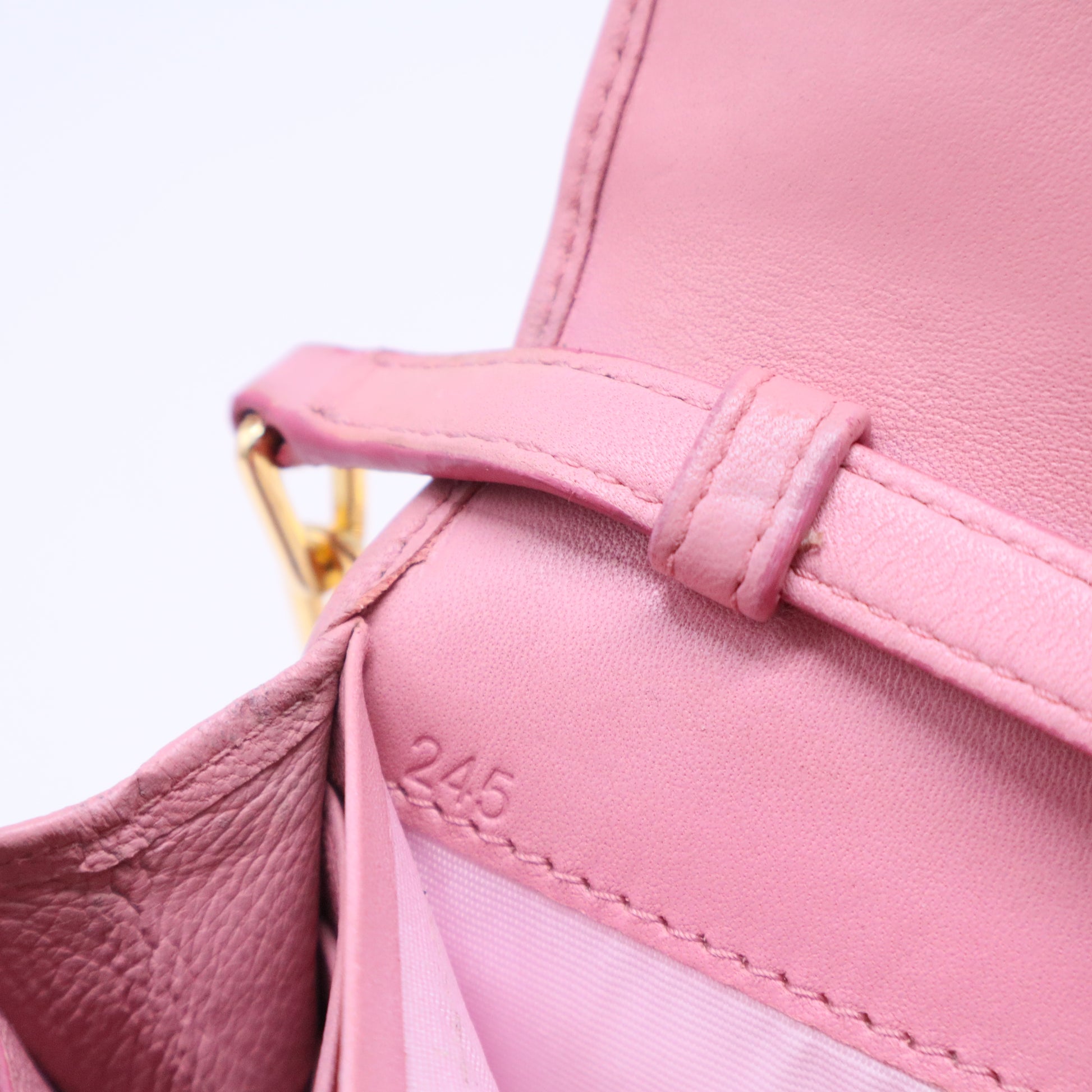 Matelassé long wallet W5952