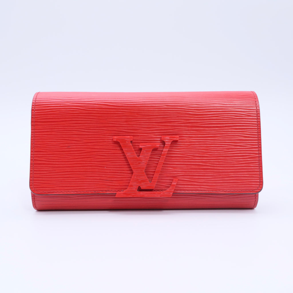 Red Calf Leather wallet twins