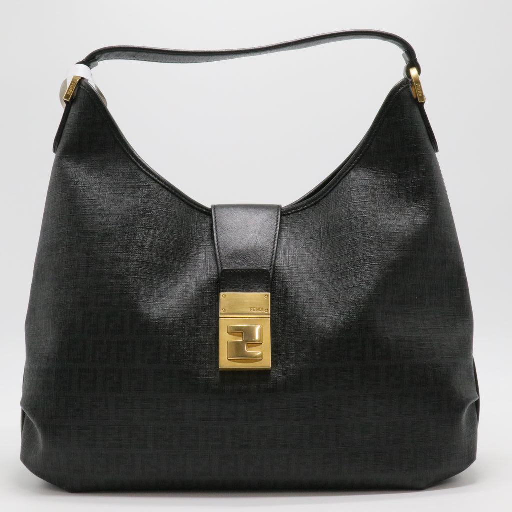 Black Zucchino Canvas Hobo