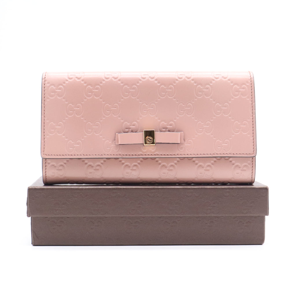 Gucci Guccissima Bowy Continental Flap Wallet W21064