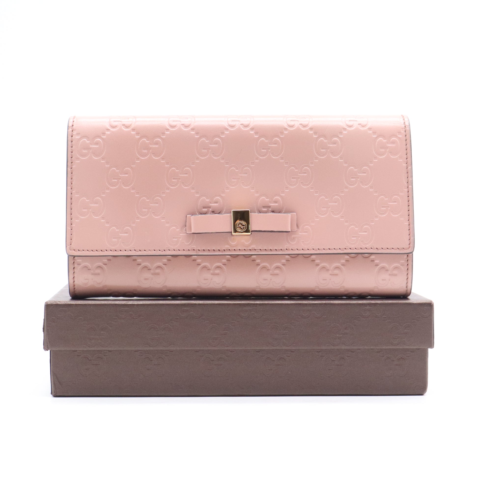 Gucci Guccissima Bowy Continental Flap Wallet W21064