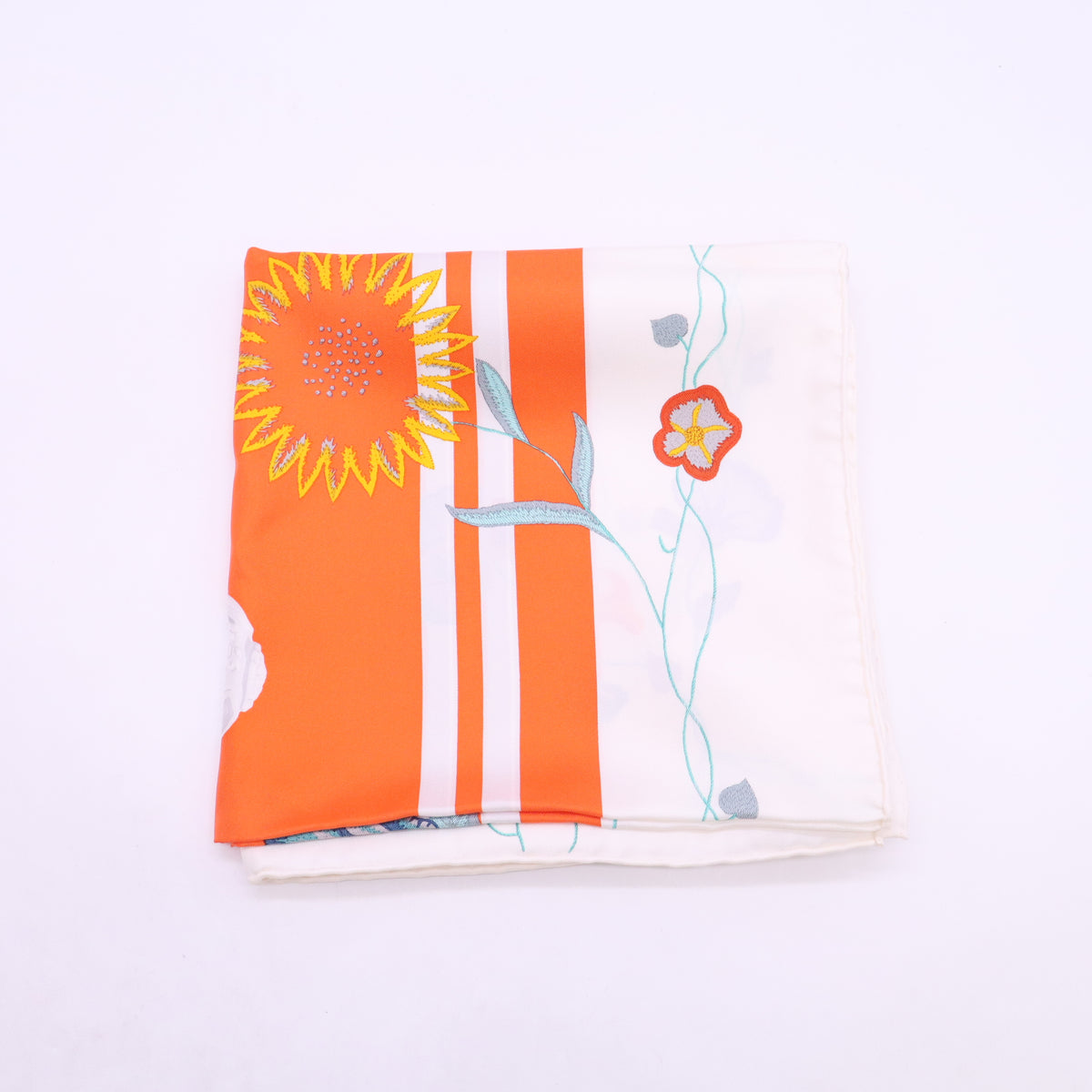 Hermès Brides Fleuries Silk Scarf W23465