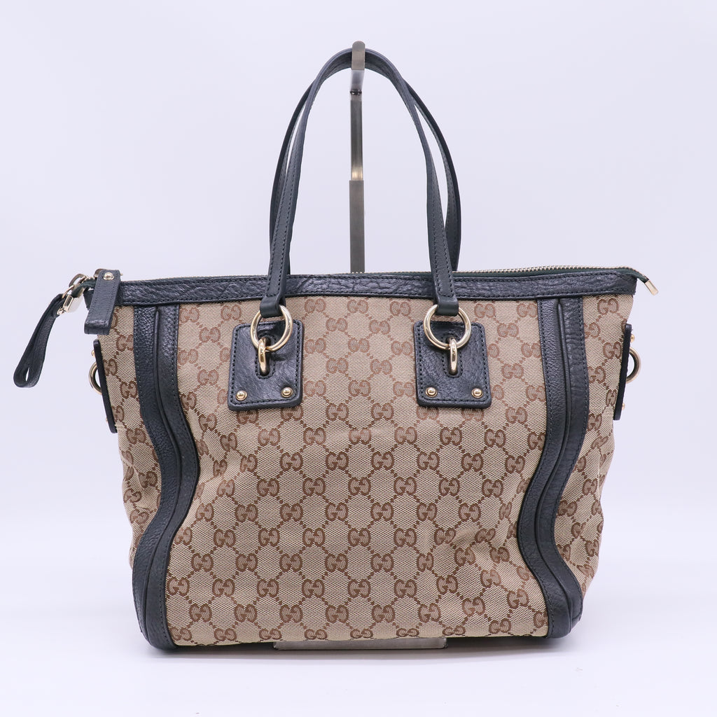 Gucci Medium GG Canvas Charm Satchel B22815