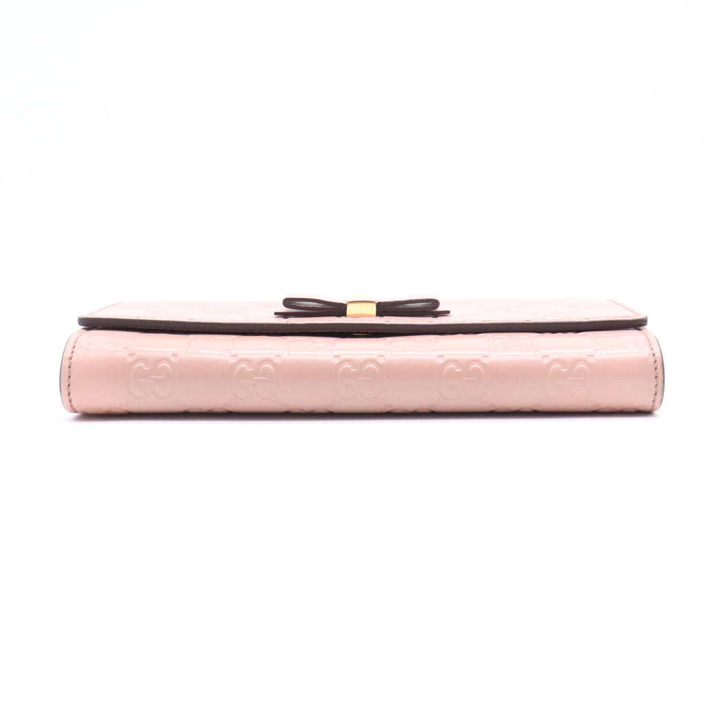 Gucci Guccissima Bowy Continental Flap Wallet W21064