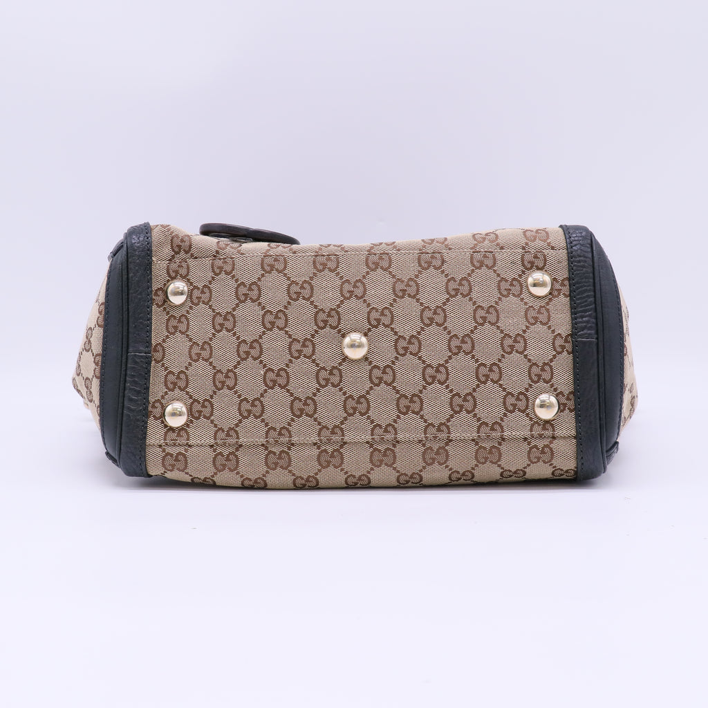 Gucci Medium GG Canvas Charm Satchel B22815