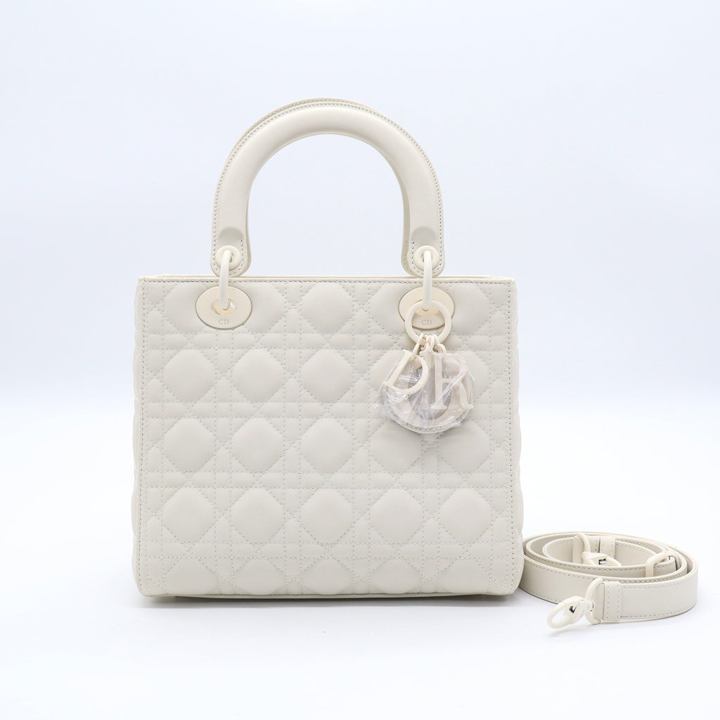 Ultra Matte Lady Dior Bag Cannage Quilt Calfskin Medium Twins LDJ3369