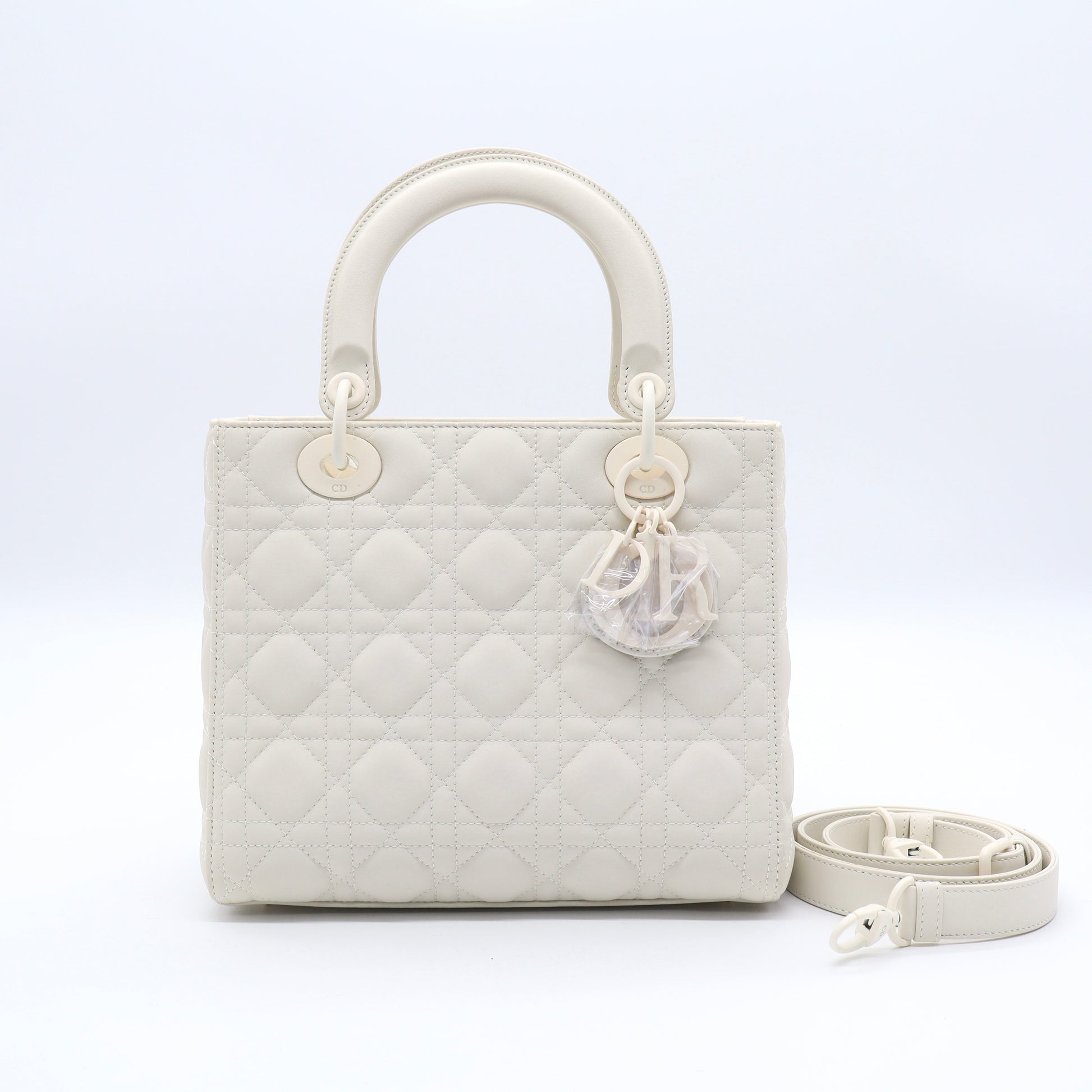 Ultra Matte Lady Dior Bag Cannage Quilt Calfskin Medium Twins LDJ3369