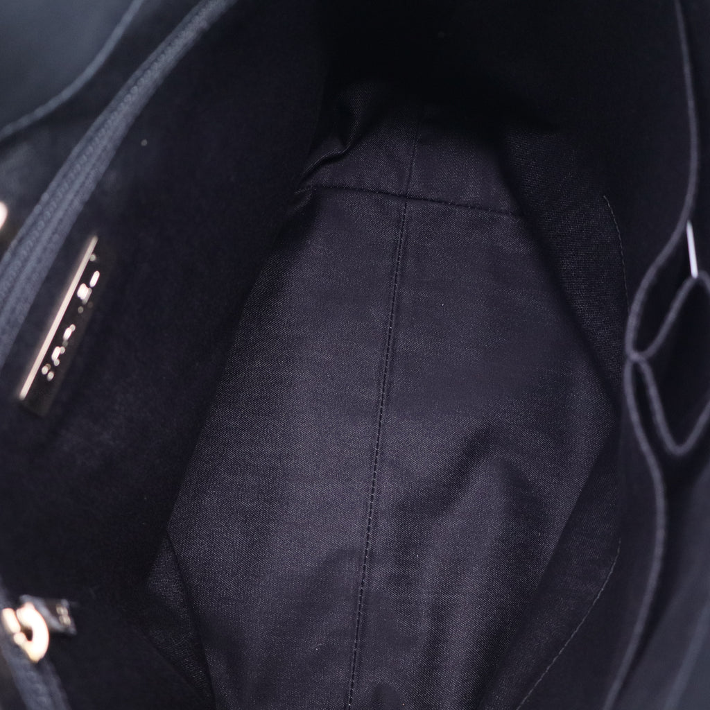 Calfskin Stitched Over & Over Hobo Black twins