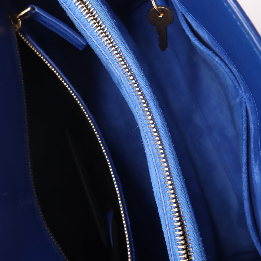 Saint Laurent Grained Calfskin Baby Sac De Jour Royal Blue Twins LDZ218