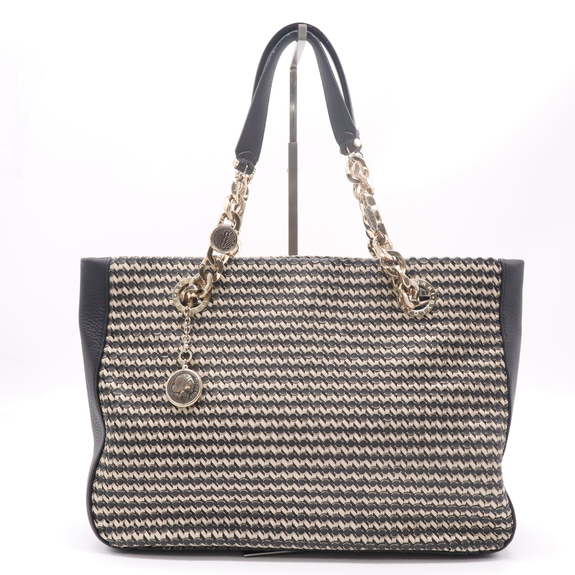 BVLGARI Monete Leather Tote Bag Twins LDZ228