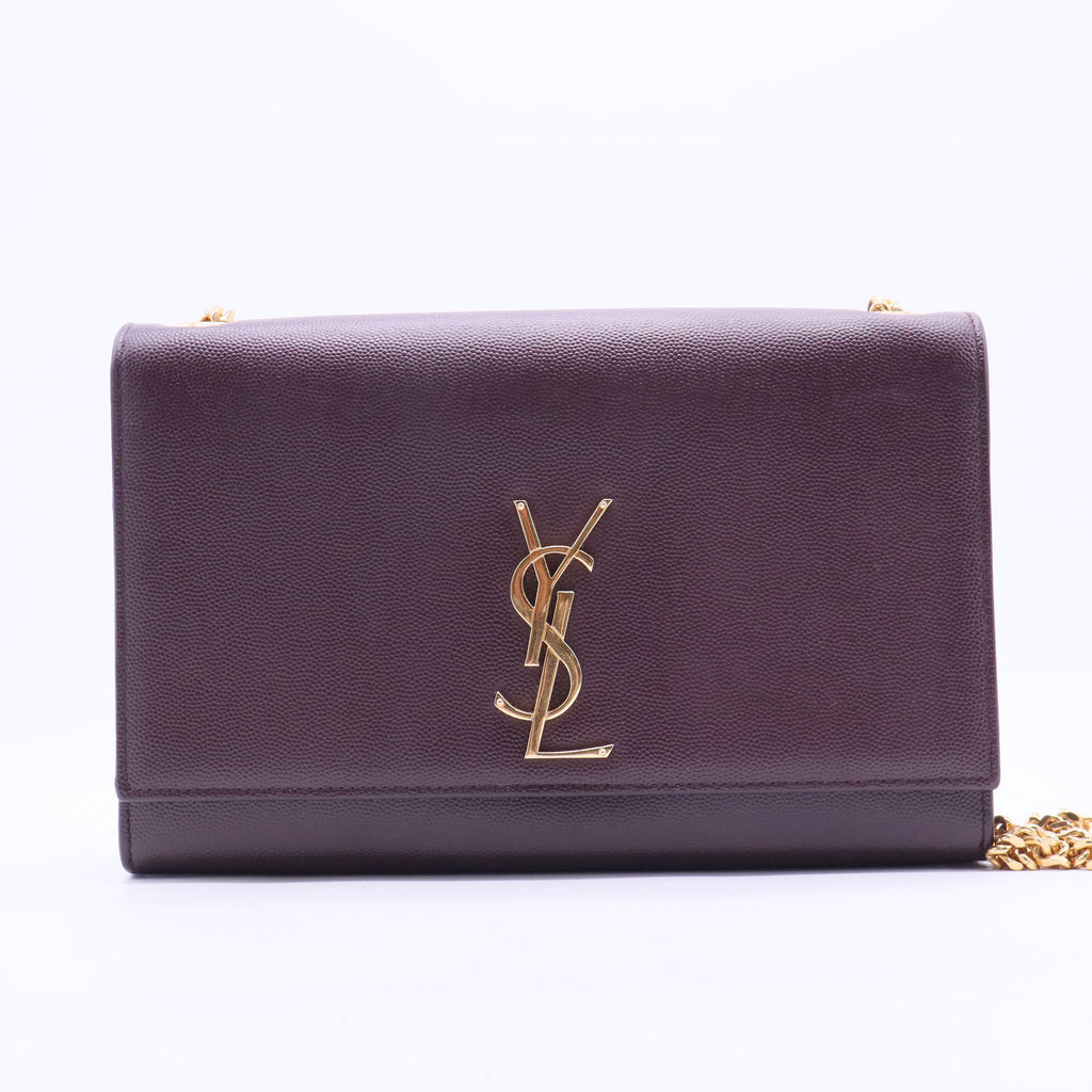 Saint Laurent Burgundy Leather Medium Kate Shoulder Bag B12416
