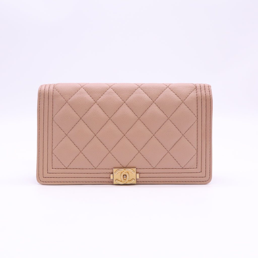 Lambskin Quilted Boy Yen Wallet W23437